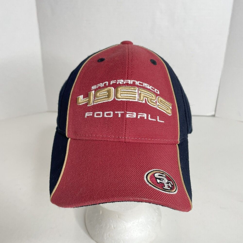 San Francisco 49ers Football Hat, Reebok, Wool Blend, Red, Adjustable Cap